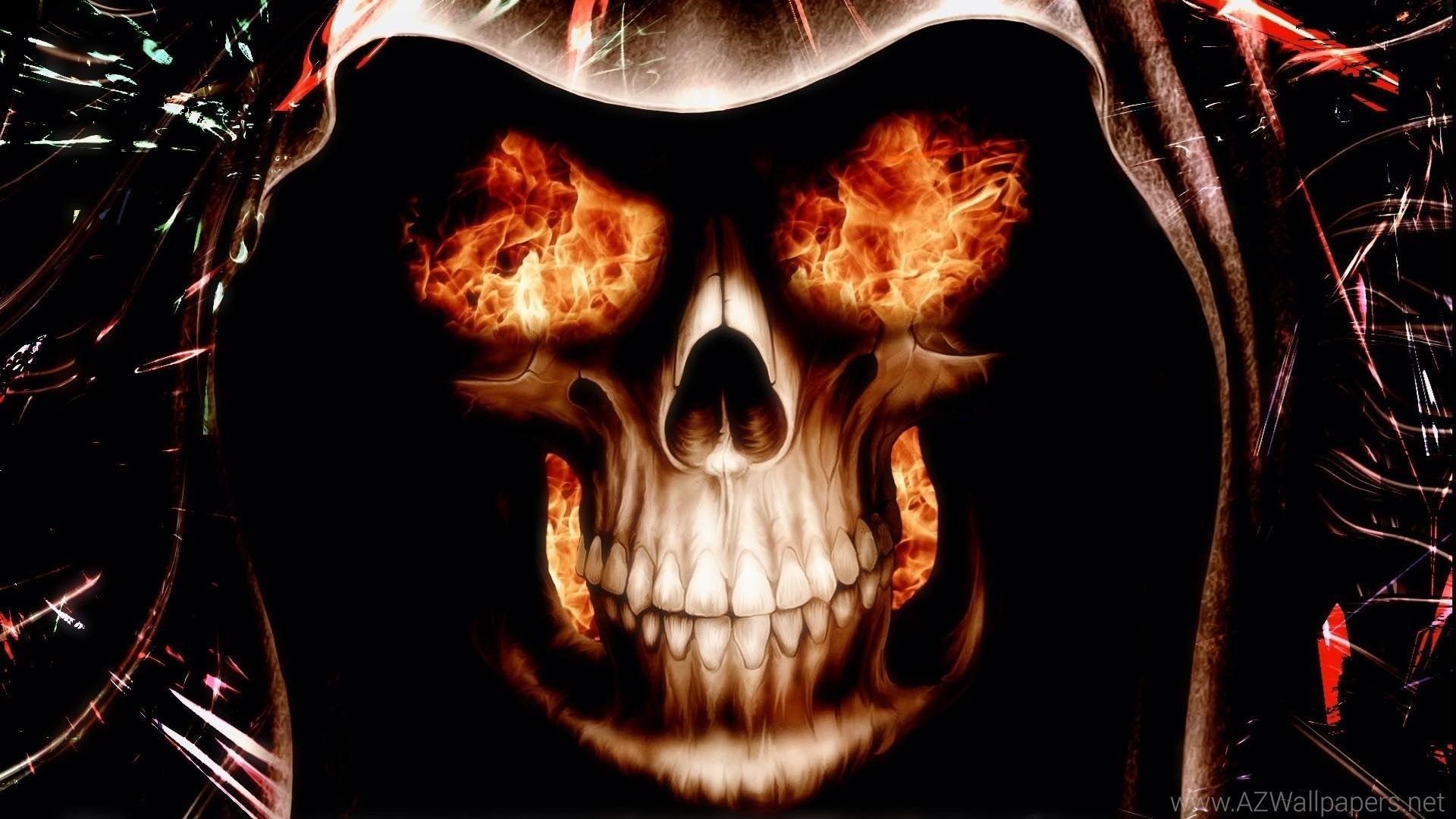 Skull wallpapers hd-fire-skull-wallpapers