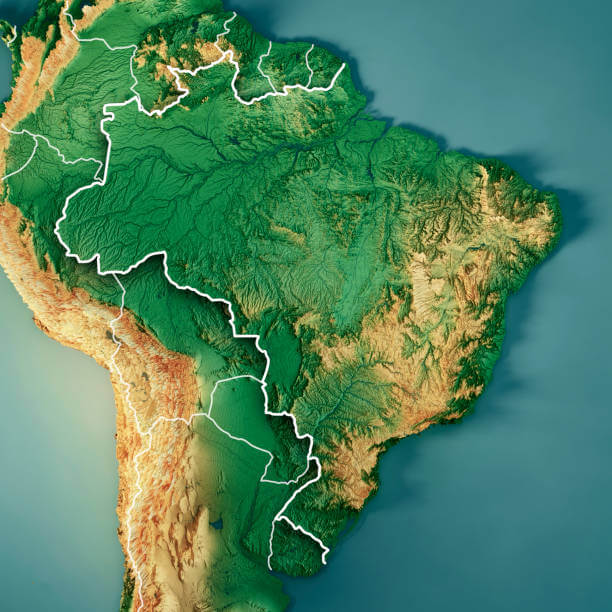 Brazilian amazon map