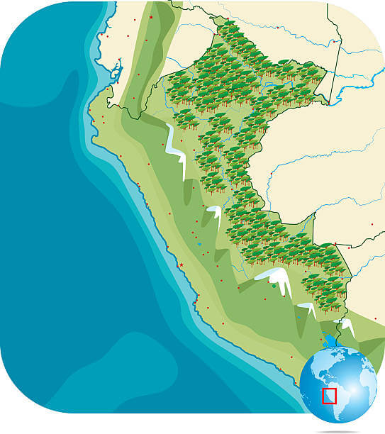 Rivers of peru map