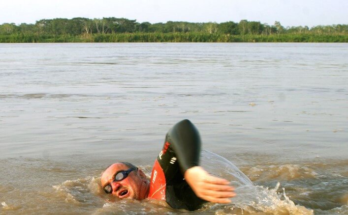 Swimming in the Amazon River